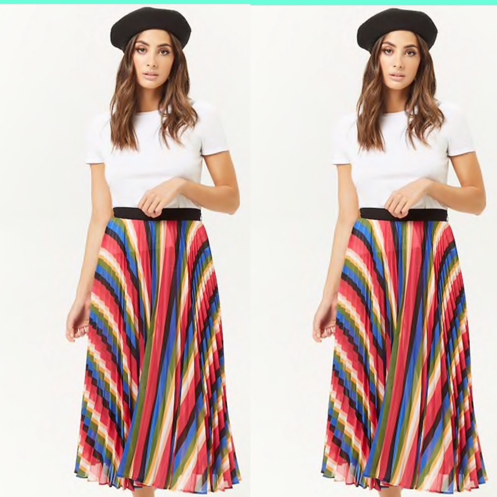 Rainbow  Midi Skirt